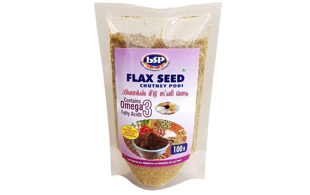 BSP Foods Flax Seeds Chutney Podi   Pack  100 grams